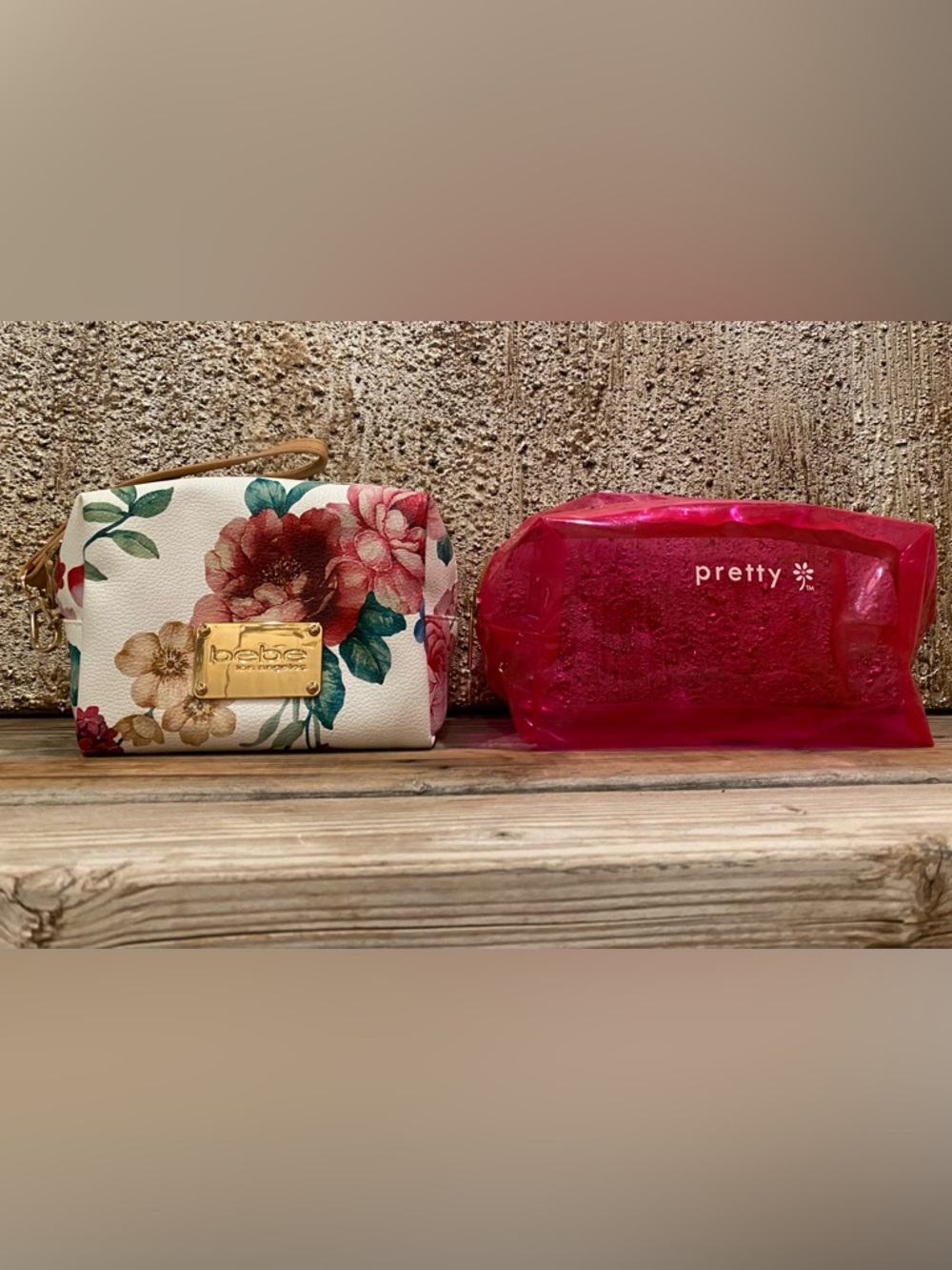 BEBE Makeup Bag & Pretty Pink Makeup Bag